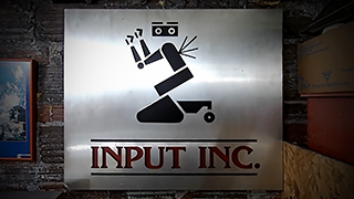 Terry Andrews Jr's Input Inc sign prop used in the 1988 "Short Cicuit 2" movie.